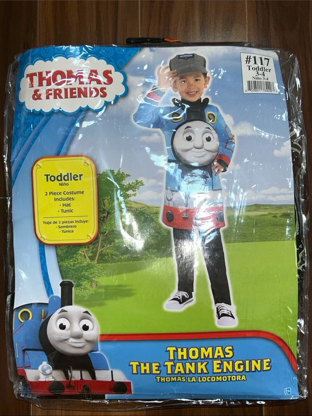 Size 3-4 Toddler Thomas the train costume
